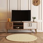 Hanah Home 1584 Soporte TV Roble y Blanco 150x52x34 cm